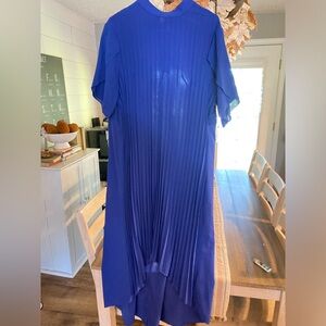 Royal blue pleated front tunic jumper Xl/XXL
